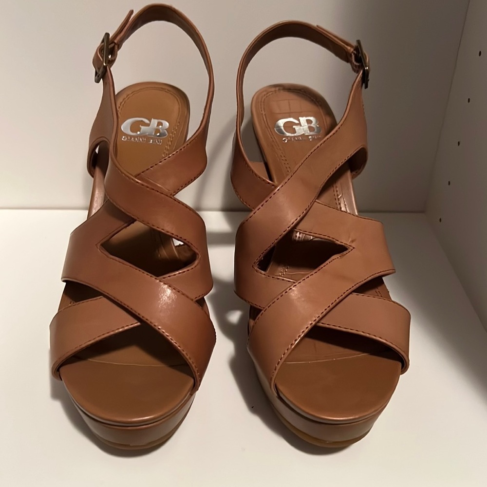 New, never worn Nude GB Gianni Bini wedge sandals